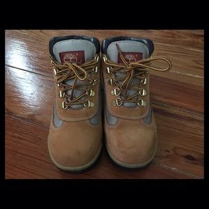 Timberland Leather Field Boots Boy's Youth Size:4